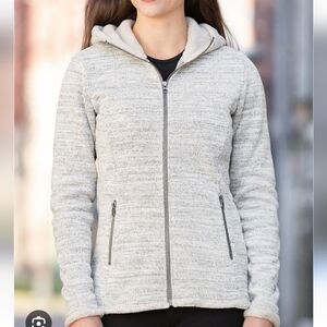 Kuhl Women's Alaska Full Zip Fleece Hoodie Jacket Gray Sz XL Outdoor